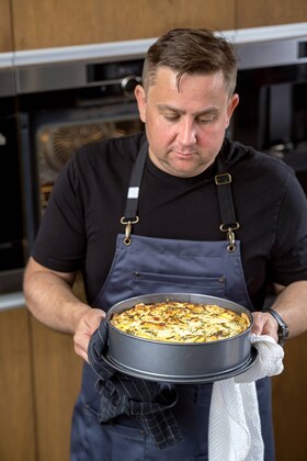 Quiche s medvědím česnekem a bramborami