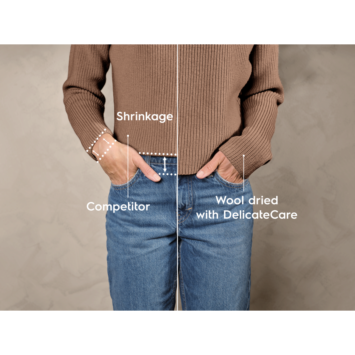 DelicateCare – zaručeně vysuší vlnu bez ztráty tvaru*