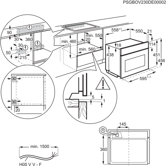 Installation Diagram with product measurements