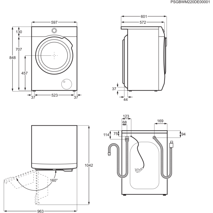 Installation Diagram with product measurements