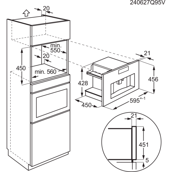 Installation Diagram with product measurements
