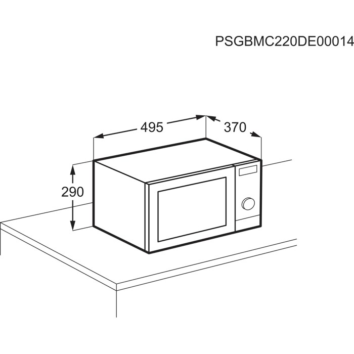 Installation Diagram with product measurements