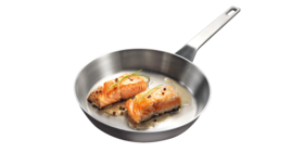 Ryba smažící se na pánvi na smažení z řady Gourmet