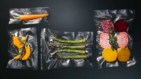 Výběr ingrediencí zatavených ve vakuu