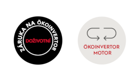 Ikona pro motor Okoinvertor a doživotní záruku